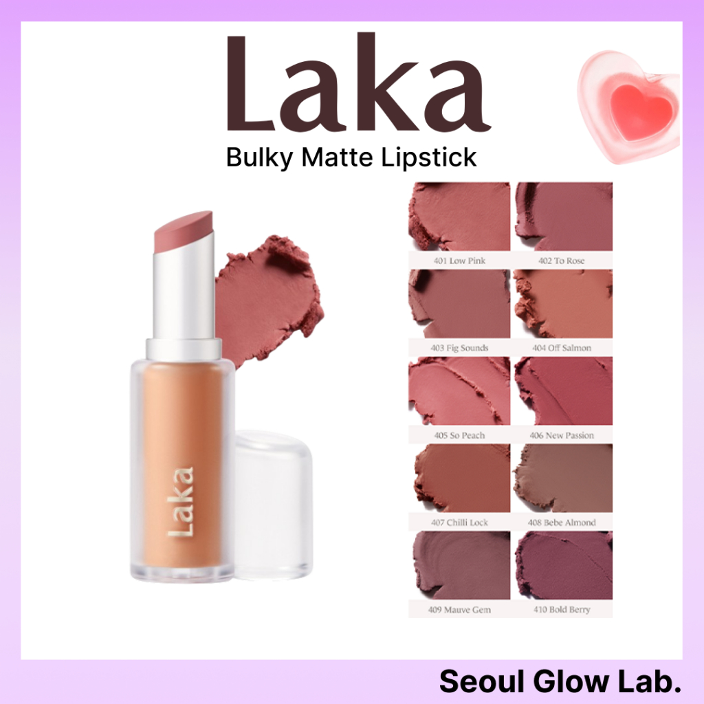 [LAKA] Son Môi Mờ Bulky 4g, Son Môi Mờ Mịn Có Kiểu Dáng Mềm Mại
