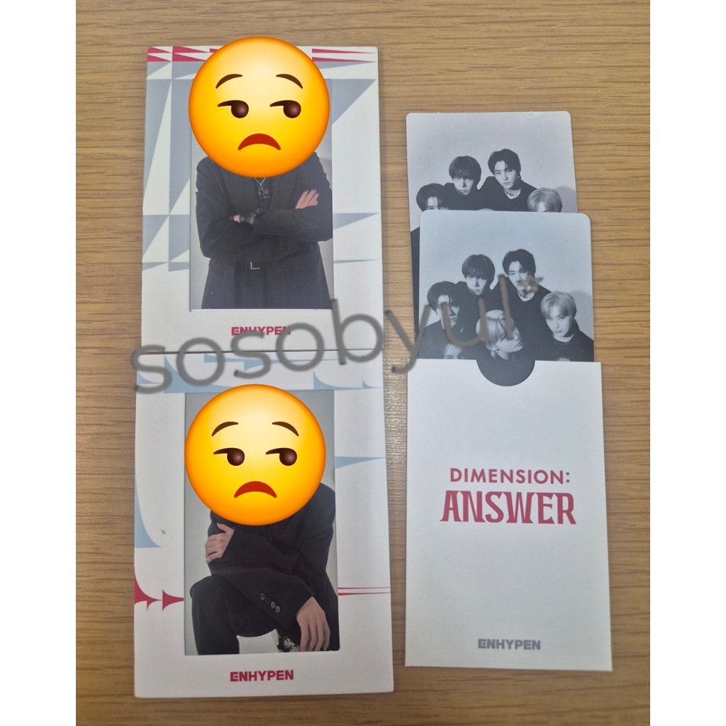 Kích thước ENHYPEN: Trả lời Photocard + Khung Photocard _ Ngẫu nhiên