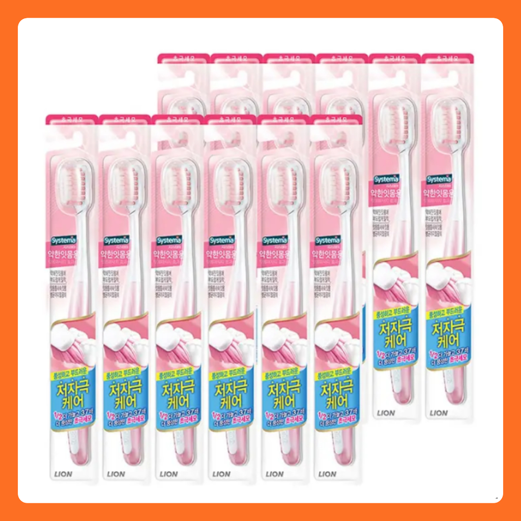 Bàn chải đánh răng SYSTEMA Weak Gum 12 cái / Bàn chải đánh răng lông mịn mềm Màu sắc ngẫu nhiên