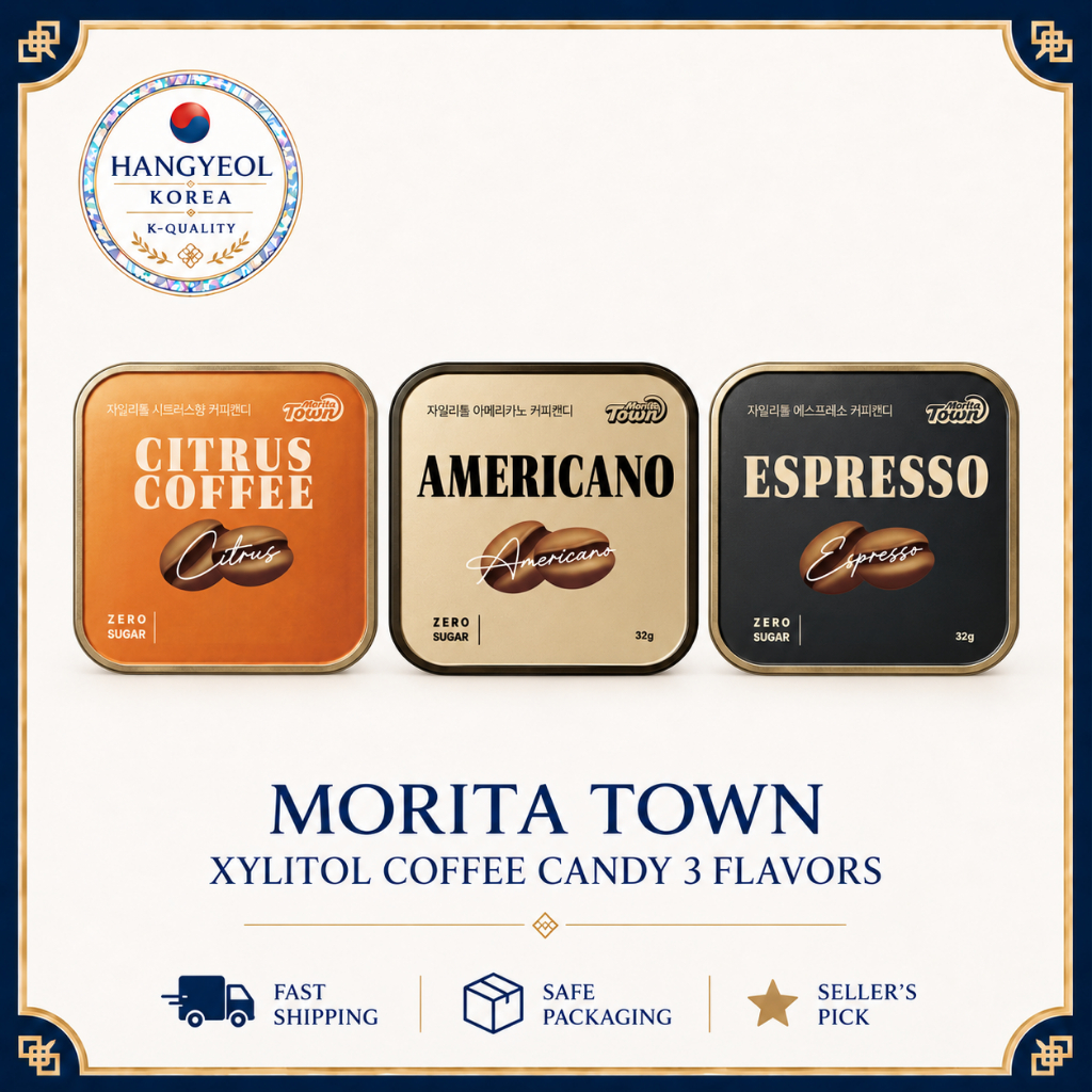 [MORITA TOWN] Kẹo Cà Phê Xylitol 32g Zero Sugar 3 Hương Vị Americano Espresso Citrus