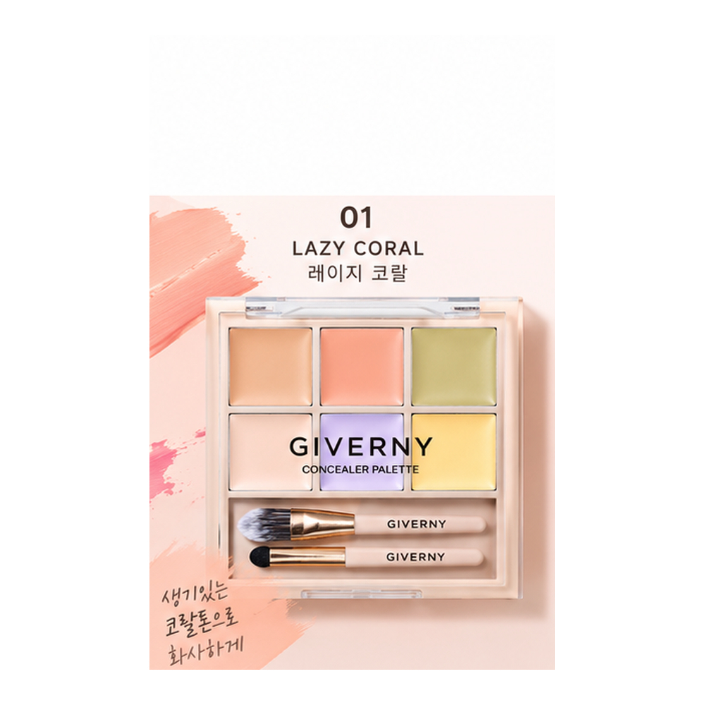 K-Beauty | Bảng Mắt Mềm GIVERNY 5g | Bảng phấn mắt nhiều màu Hàn Quốc | Trang điểm mắt mềm mại hàng 