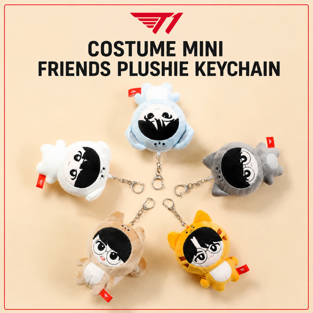 Trang phục T1 Mini Friends Plushie Móc khóa LOL Liên minh huyền thoại