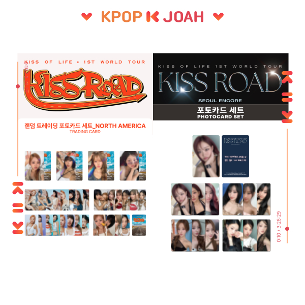 KISS OF LIFE 1st WORLD TOUR [KISS ROAD] MD - SEOUL PHOTOCARD SET / NORTH AMERICA TRADING CARD SET