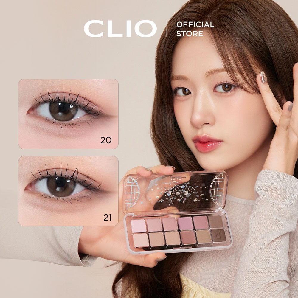   CLIO - MÀU MỚI  Bảng Mắt Chuyên Nghiệp Dễ Dùng PRO EYE PALETTE AIR - 0.6gX12 