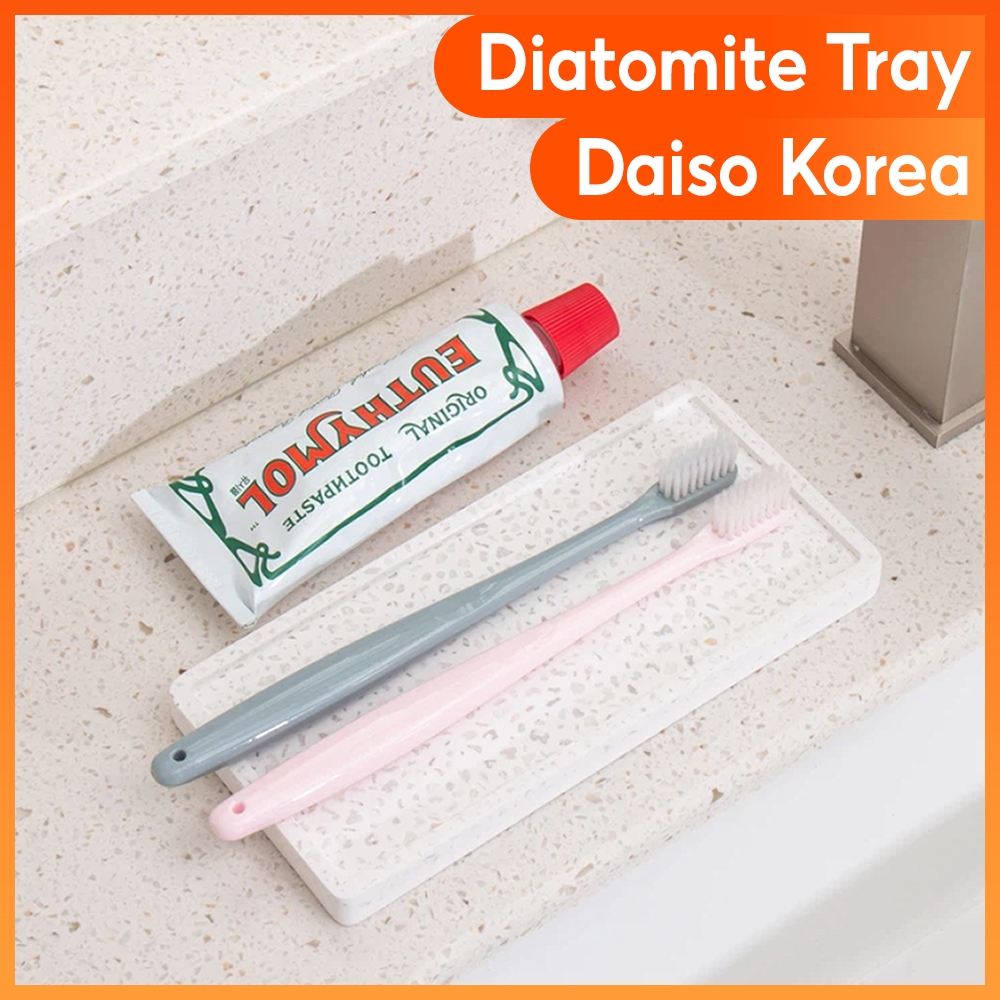 [Korea _ Bath] Khay Diatomite họa tiết sỏi Daiso Korea Thảm thấm khô nhanh