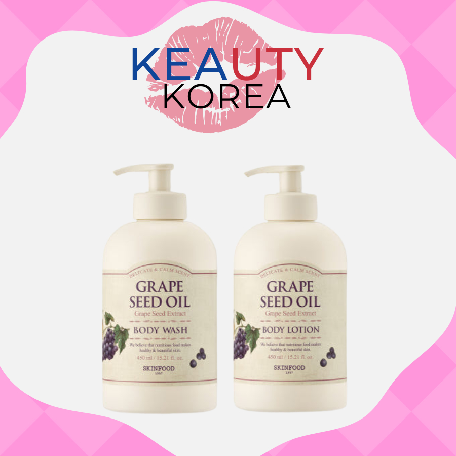 Skinfood Dầu hạt nho Sữa dưỡng thể 450ml / Skinfood Dầu hạt nho Sữa tắm toàn thân 450ml