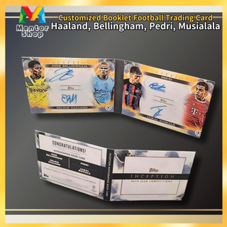 [Cửa hàng cố vấn] ✨ Haaland, Bellingham, Pedri & Musiala Thẻ chữ ký tương tự ✨Thẻ Booklet phiên bản giới hạn có bốn siêu sao bóng đá trong một!
