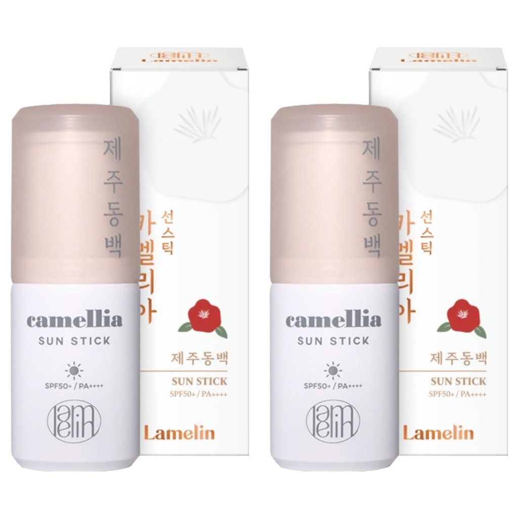 Kem chống nắng Lamelin Camellia SPF50 + PA + + + + 14g x 2 | Kem chống nắng Jeju Camellia Air-Fit | 