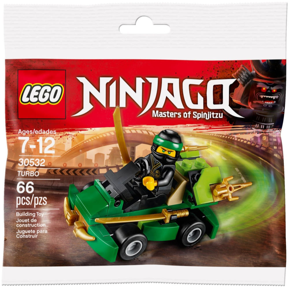 LEGO NINJAGO 30532 Turbo Polybag 66 chiếc | Xe & Mô hình nhỏ Lloyd Green Ninja | Bộ LEGO sưu tập đã 