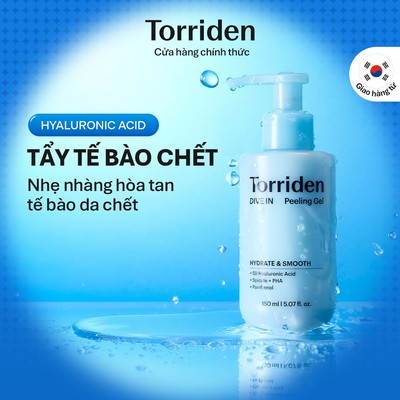 [Torriden Chính hãng] Tẩy tế bào chết DIVE IN chứa Hyaluronic Acid, 150ml, Peeling Gel