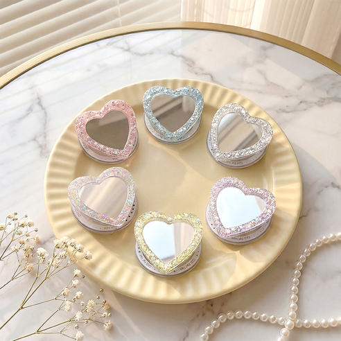 Glim Heart MagSafe Mirror Smart Tok - Giá đỡ điện thoại thiết kế Hàn Quốc