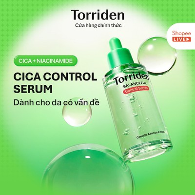 [Torriden x Hannah Olala] Serum cân bằng BALANCEFUL CICA CONTROL, 50ml, Serum