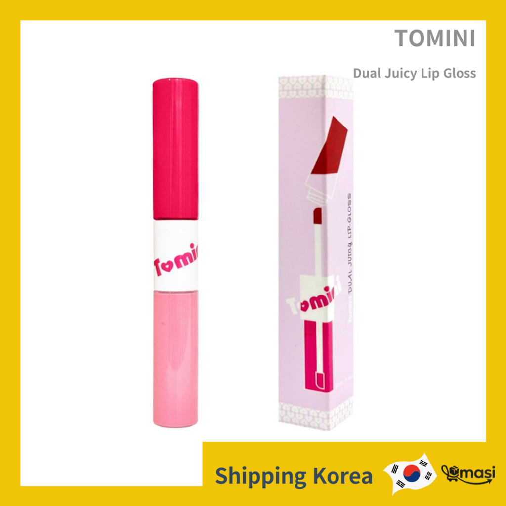 TOMINI Dual Juicy Lip Gloss 10g Baby Pink Cherry Pink Kids Makeup Dưỡng ẩm Son dưỡng môi