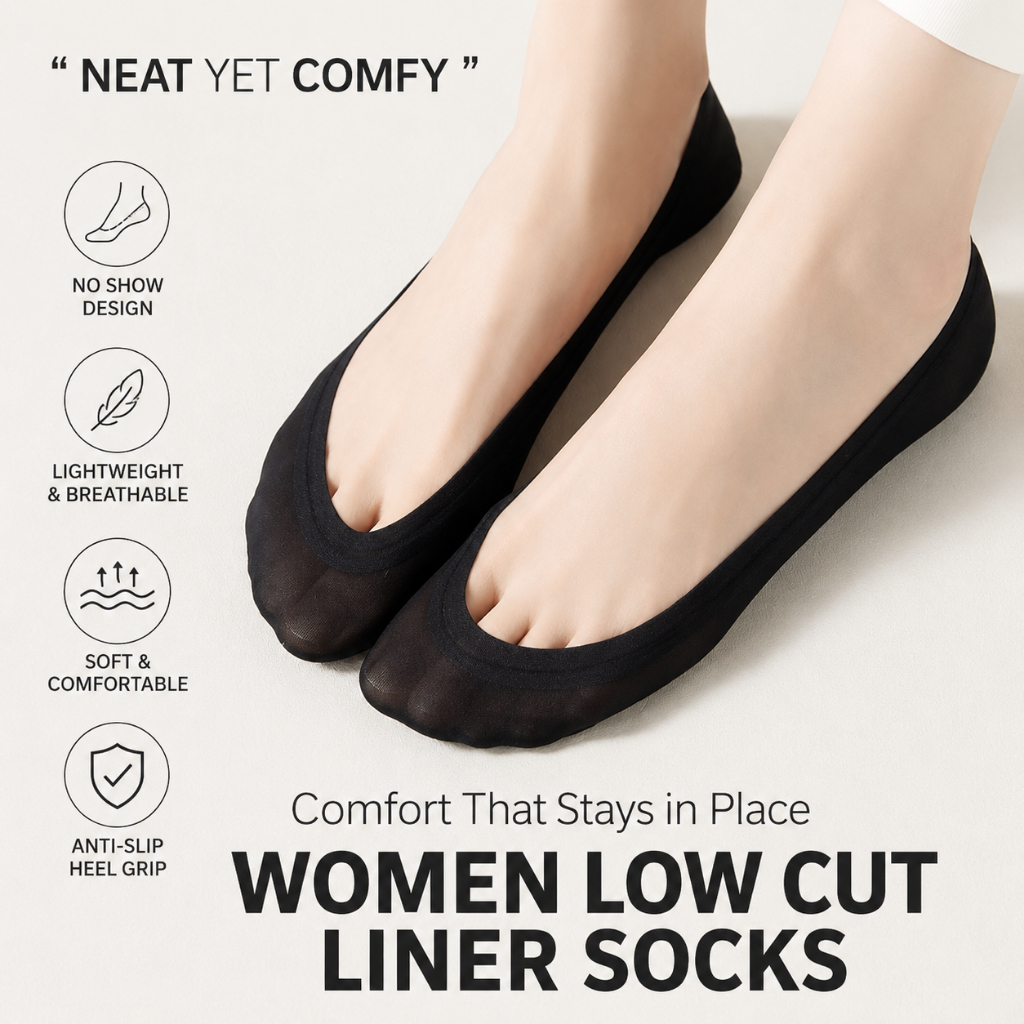 [Ilsang Up] No Show Liner Tất Dành Cho Nữ 5 Đôi Siêu Mỏng Thoáng Khí Chống Trượt Silicone Grip Vô Hì