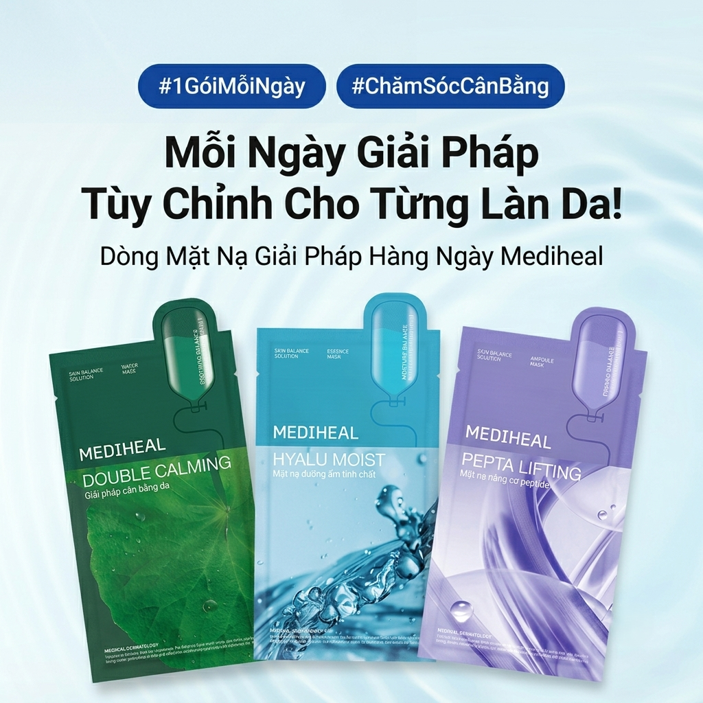 Bộ 3 loại mặt nạ Mediheal Daily Solution, 30 miếng K-Beauty-336