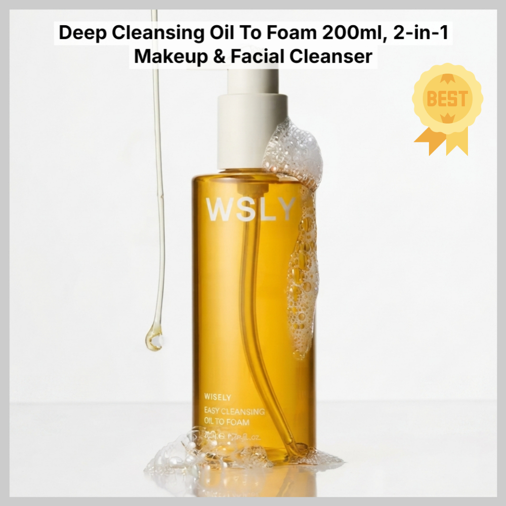 [WISELY] [HH PICK] Dầu tẩy trang sâu sang bọt 200ml, Sữa rửa mặt & trang điểm 2 trong 1