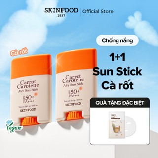 [SKINFOOD Official] [Dành Cho Livestream] 2 Thanh lăn Chống nắng Cà rốt 18.5g / Carrot Carotene Airy Sun Stick 2EA
