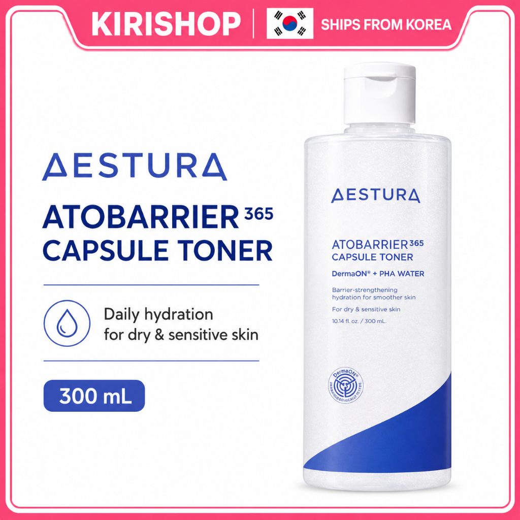 AESTURA ATOBARRIER365 Capsule Toner 300ml Ceramide Hyaluronic Acid Hydrating Barrier Toner Khô Nhạy 