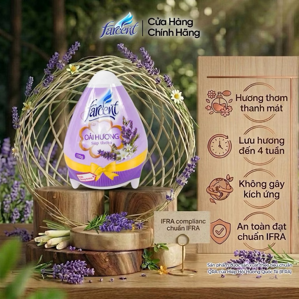 Sáp khử mùi 170gr Farcent (Sáp thơm phòng)
