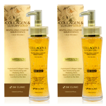 3W CLINIC Tinh chất vàng Collagen Clinic 3W | Chống lão hóa & phục hồi | 2 x 150ml