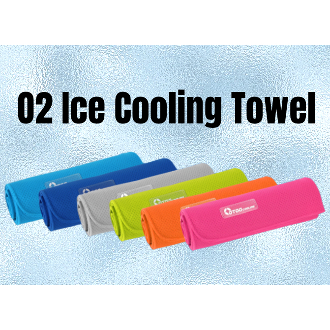 O2 ICE Khăn Làm Mát Trung Bình 35x80cm Khăn Làm Mát Hàn Quốc Thể Thao Tập Gym Ngoài Trời Nhanh Khô