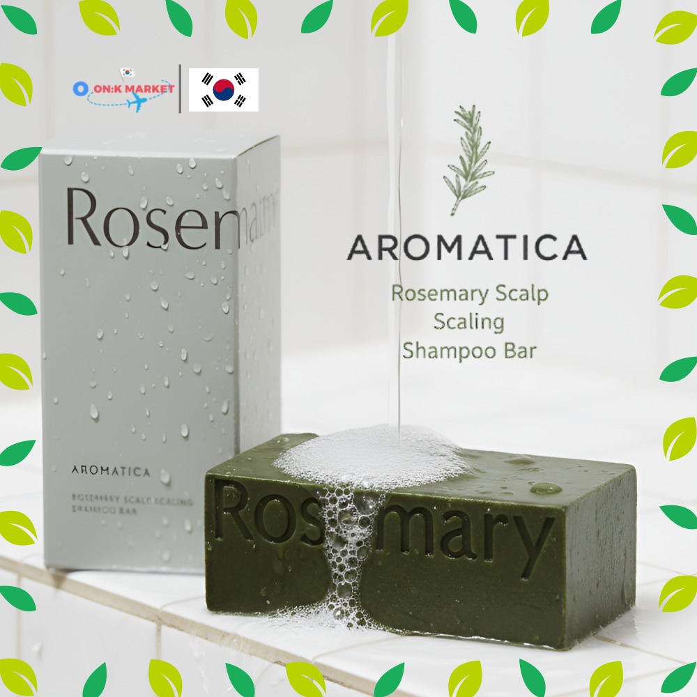 [AROMATICA] Thanh dầu gội hương thảo 135g | Dầu Gội Da Đầu Da Đầu | Dầu gội rắn | Sạch sẽ sâu