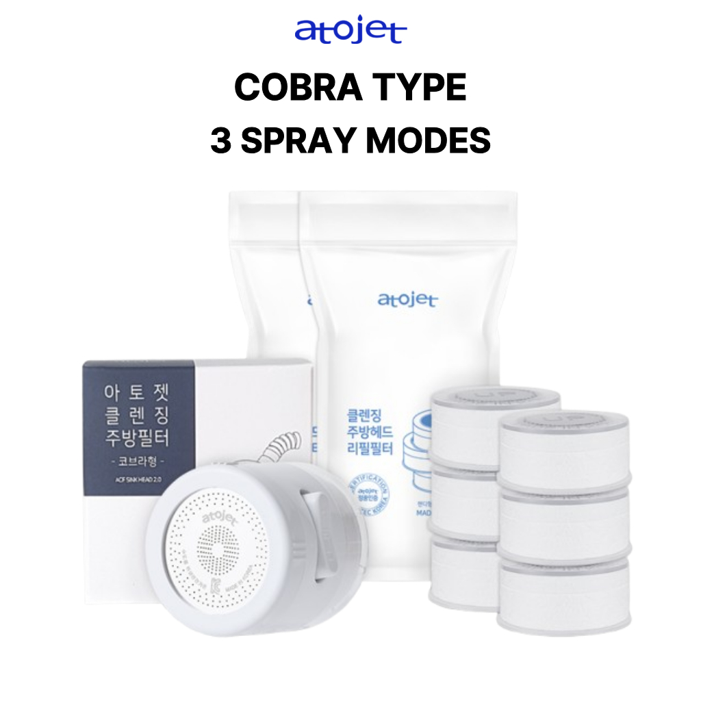 [ATOJET] Vòi Lọc Nước Nhà Bếp Cobra | 3 Chế Độ Phun | Hàng Hàn Quốc