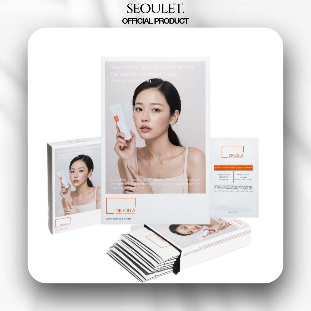 [Hàng Hàn Quốc] Dr.Gilla8 Revitaluxe Hydrat hóa Mặt nạ Collagen Ceramide 25ml x 10 tờ