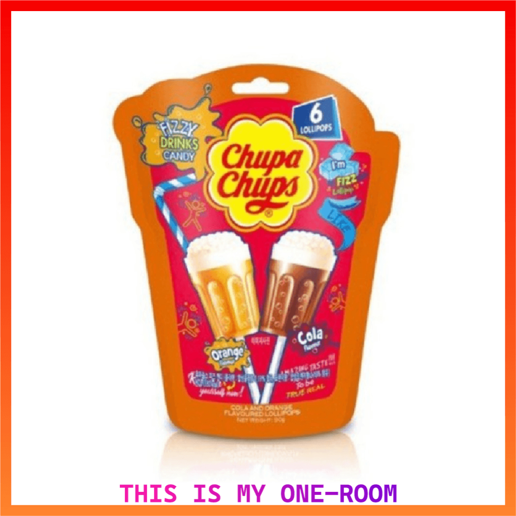 CHUPA CHUPS Fizz Candy Cola & Orange Soda 6 Gói