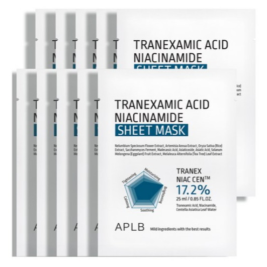 Mặt nạ tấm Niacinamide Axit Tranexamic APLB 5,10ea
