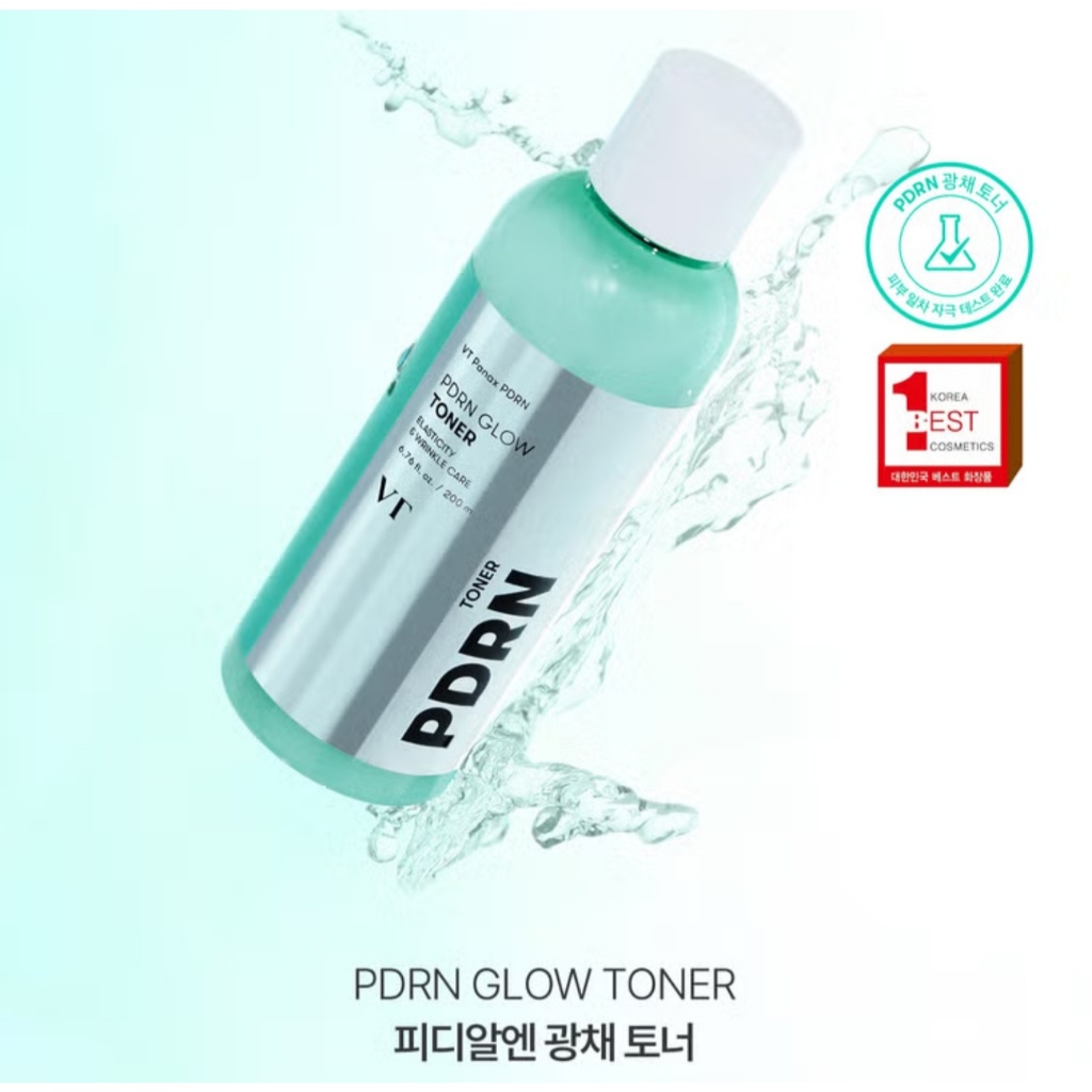 [VT] PDRN Glow Toner 200ml Vegan Moisture Plumping Hydrating & Brightening DAISO Korea Cosmetics