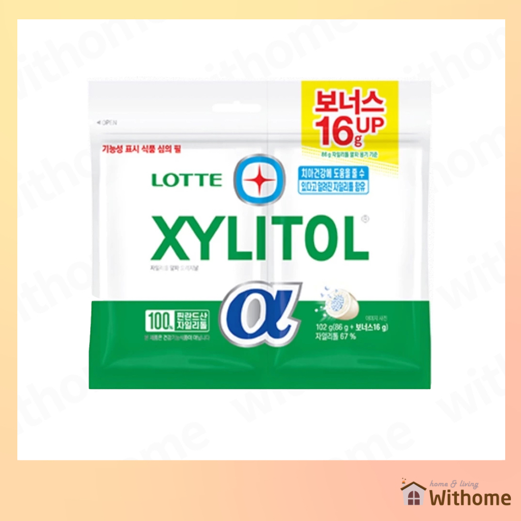[LOTTE]  Xylitol Chewing Gum Refill 102g Alpha Original / Chewing Sweet