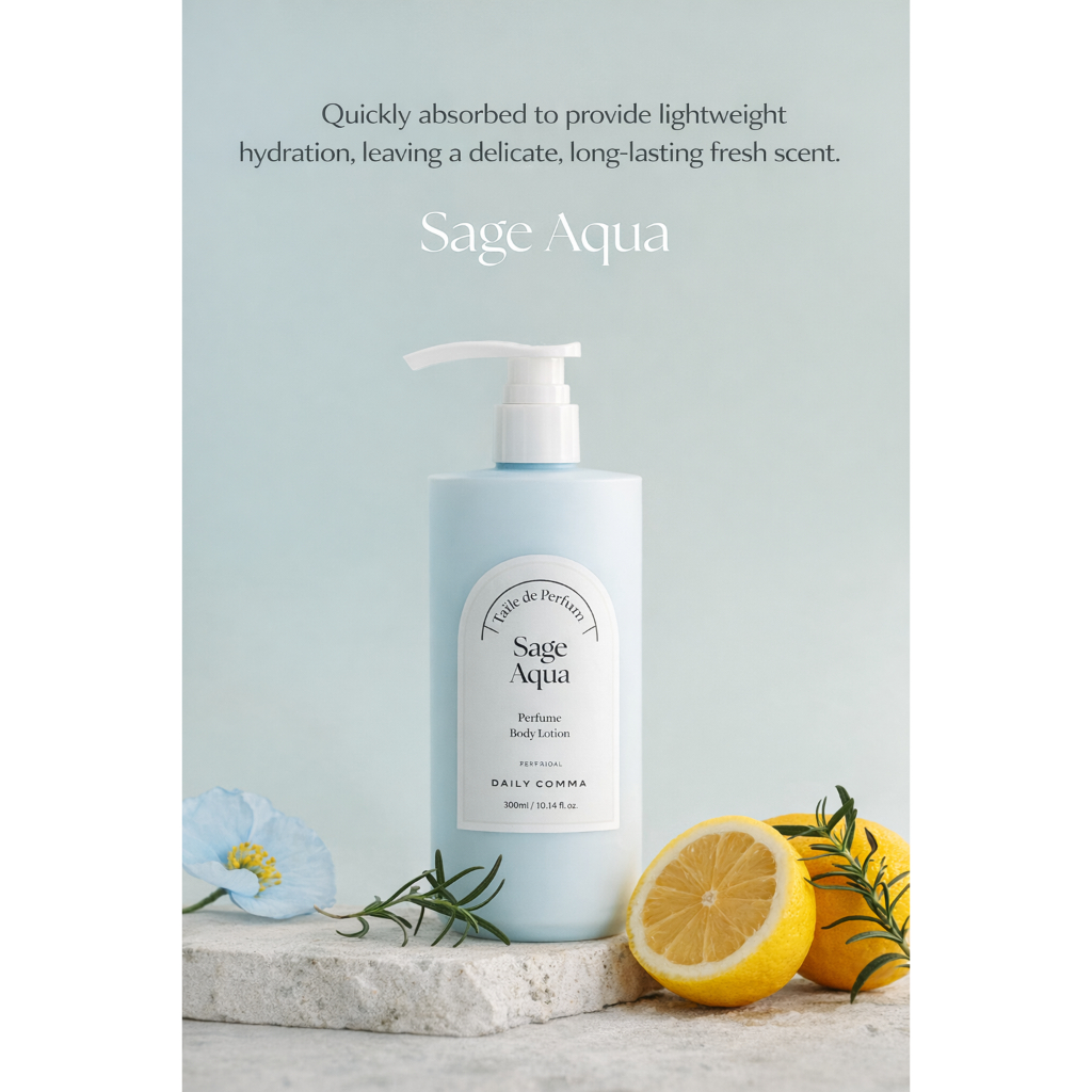 Beauty Bodycare – Daily Comma Velo de Perfume Body Lotion Sage Aqua 500ml Chăm sóc cơ thể Hàn Quốc
