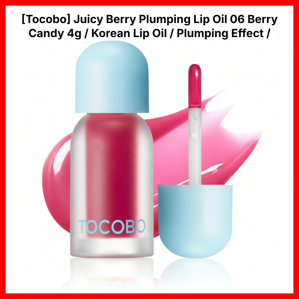 [Tocobo] Dầu môi Juicy Berry Plumping 06 Berry Candy 4g / Dầu môi Hàn Quốc / Hiệu ứng Plumping / Chí
