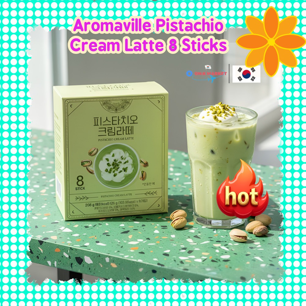 [Aromaville] Hạt dẻ cười Latte | Latte kem Hàn Quốc | Uống cà phê Hàn Quốc tức thì | 8 que