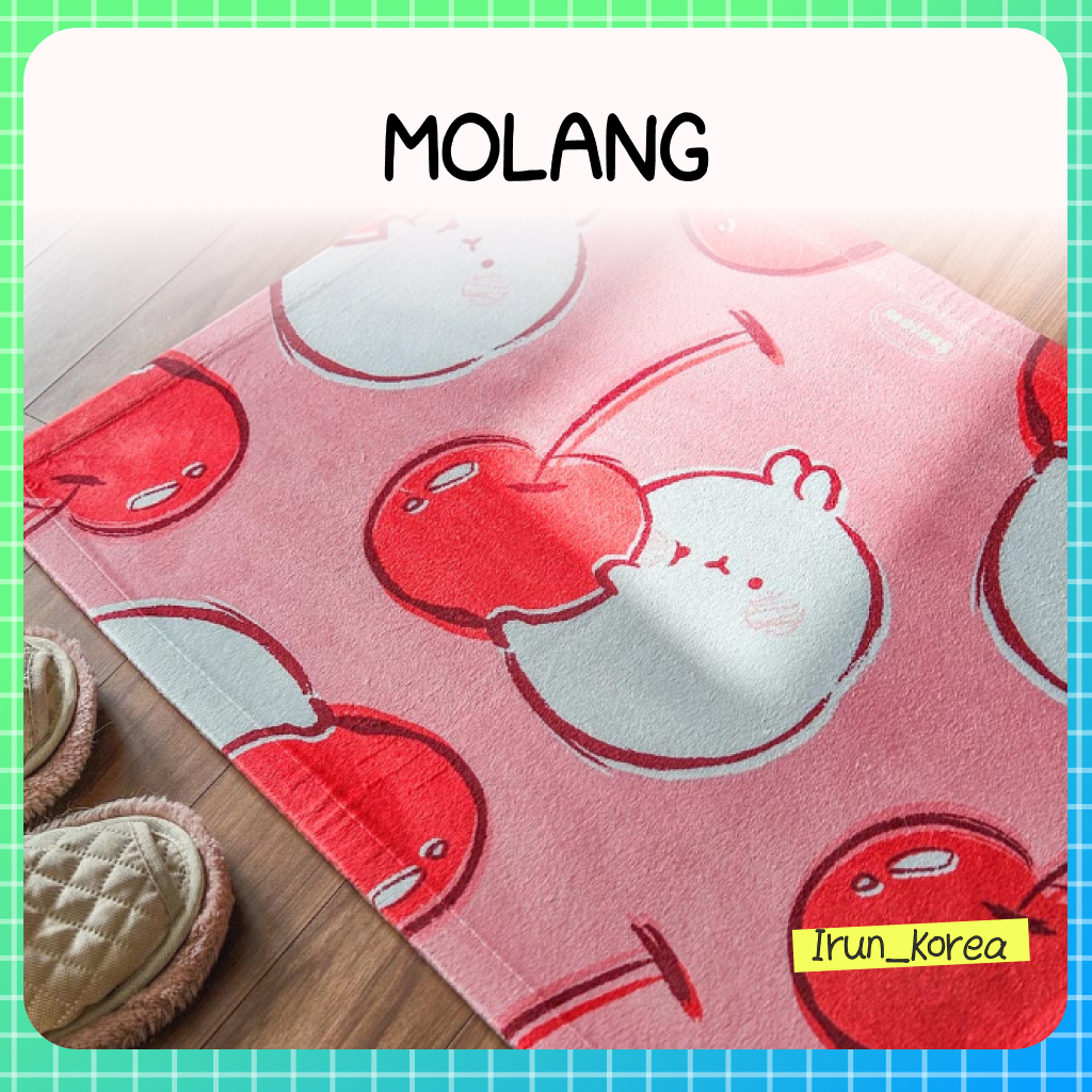 [MOLANG] Thảm trong nhà mềm Molang – Anh đào tươi