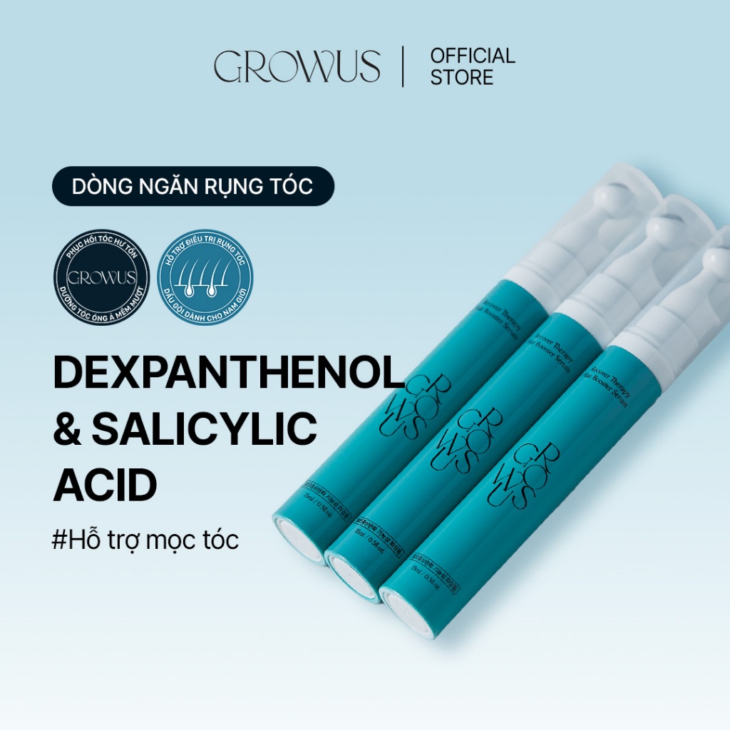 [GROWUS Chính hãng] Tinh chất hỗ trợ mọc tóc chuyên sâu, làm mát hạ nhiệt da đầu, cân bằng độ pH da 