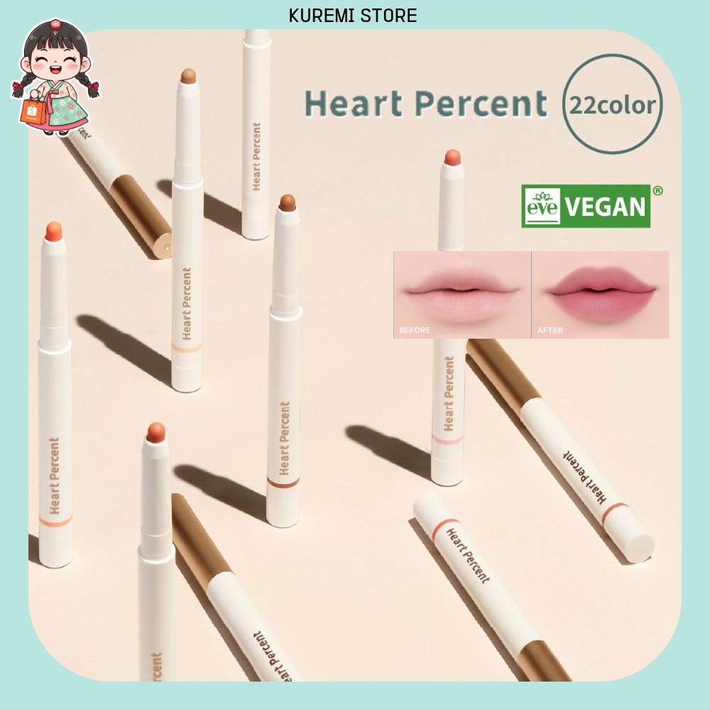 Heart Percent Dote On Mood Lip Pencil Overlip Lipliner Chống nhòe [21 Màu]