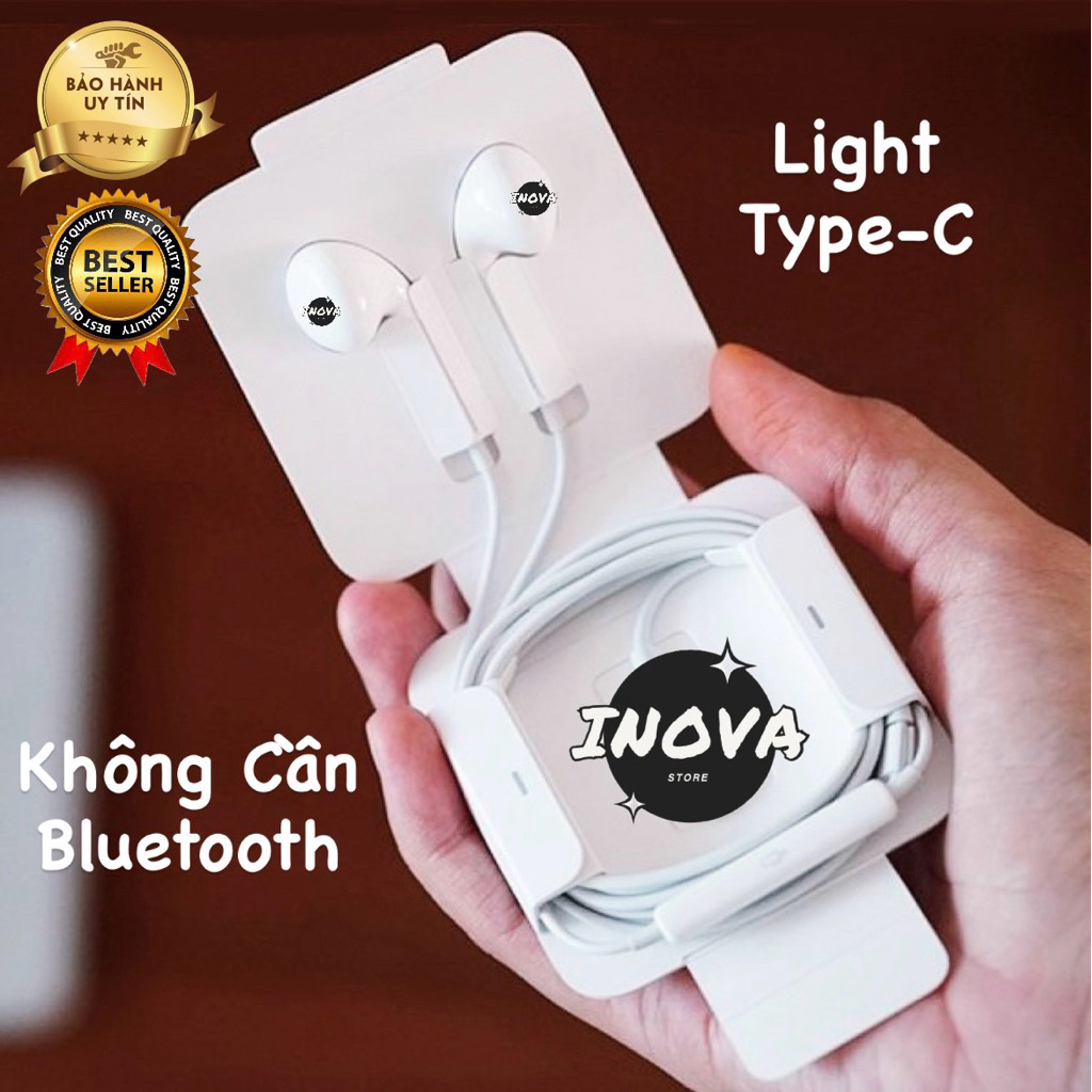 Tai Nghe Có Dây Không Cần Bluetooth - Type-C / Light - Bass Căng - Mic ổn định - Không bị delay.