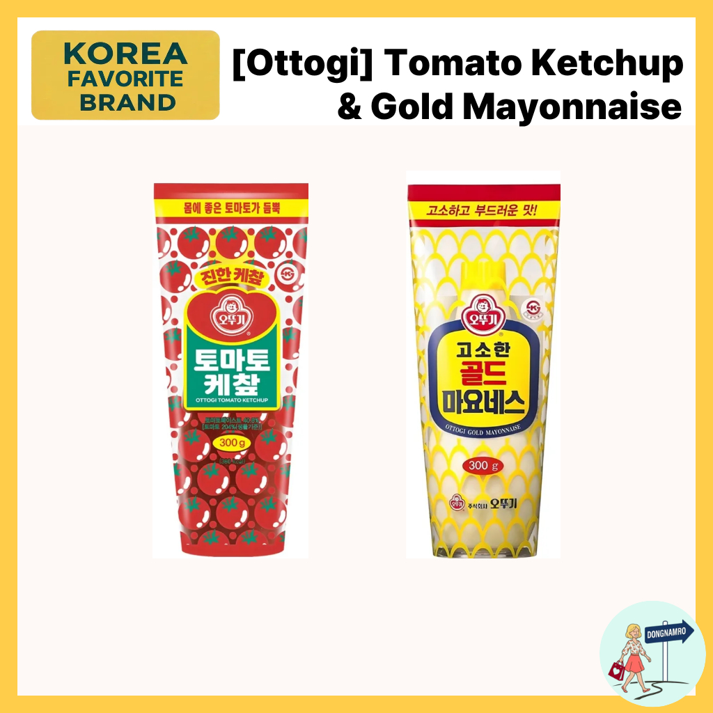 [Ottogi] Tương Cà Chua & Sốt Mayonnaise Vàng 300g | Sốt Chuẩn Vị Hàn Quốc, Béo Thơm