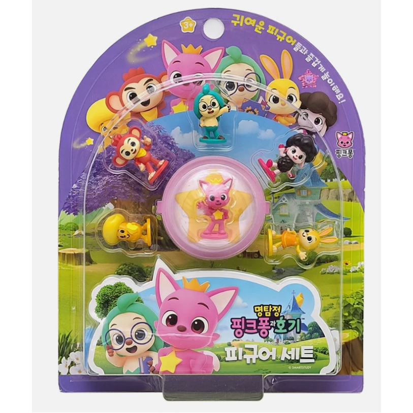 Pinkfong Wonderstar Thám tử Pinkfong Hogi Poki Myon Jenny Rachel Bộ 6 hình Phiên bản Hàn Quốc