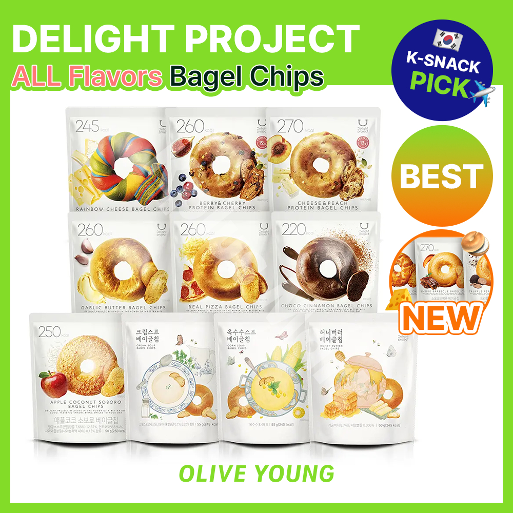 DỰ ÁN DELIGHT Chip Bagel phổ biến Hàn Quốc | OLIVE YOUNG K-Snack