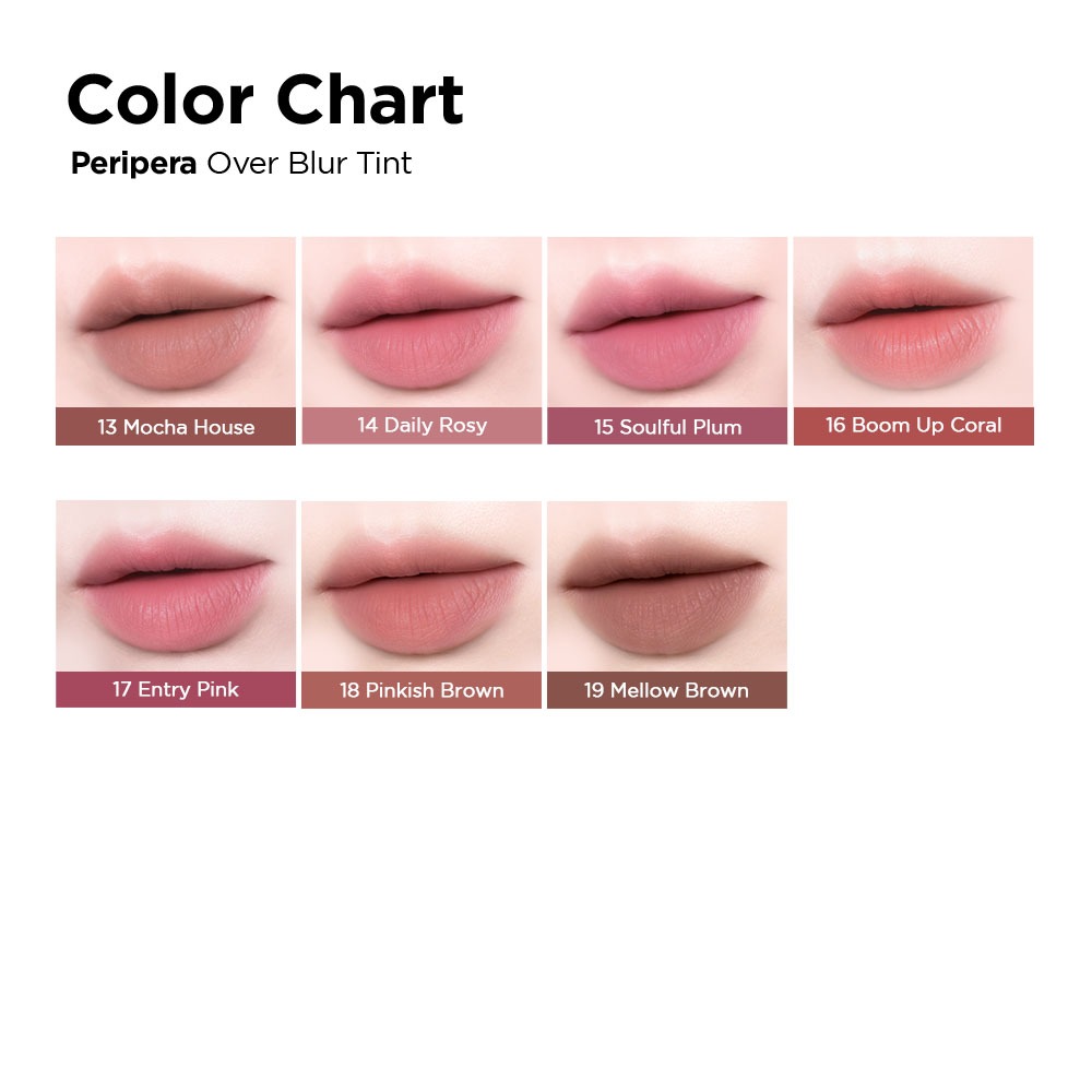 [PERIPERA - MÀU MỚI] OVER BLUR TINT | Hoàn thiện mờ | Phấn má hồng | Trên môi 3,5g | BigBuy360 - bigbuy360.vn
