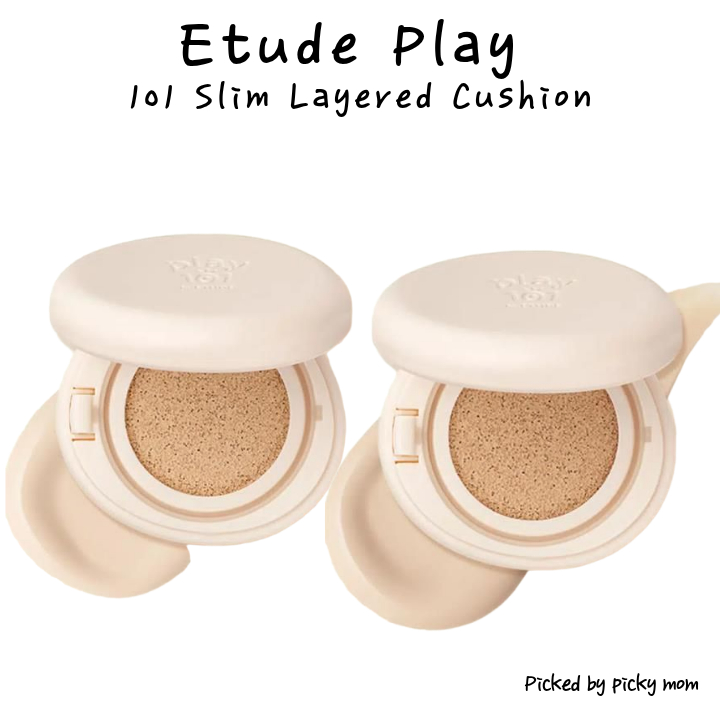 #K-DAISO COSMETIC # Etude Play 101 Slim Layered Cushion SPF50 + PA + + + | Kem nền đệm Hàn Quốc Tran