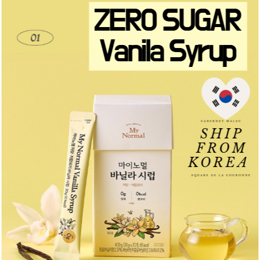 [My Norma] l Zero Vanilla Syrup Stick 20P - 0g Sugar Low Calorie Chất làm ngọt thân thiện với Keto c