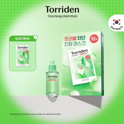 [Torriden Chính hãng] [SET] Serum cân bằng & mặt nạ kiểm soát da BALANCEFUL CICA, 50ml+10 miếng