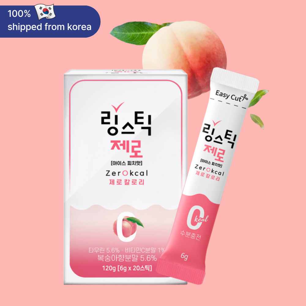 [K-Food] Trà đào Zero (20 que) - Không đường & 0kcal Làm mới làn da hàng ngày với Prebiotics & Vitam