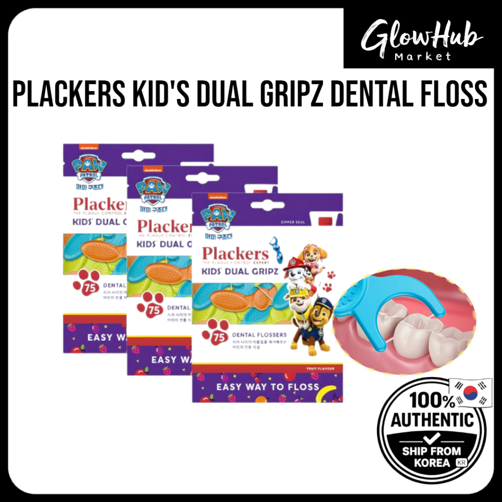 Plackers Kid 's Dual Gripz Dental Floss 75 CÁI – chỉ nha khoa nhẹ nhàng hàng ngày | Plackers Floss, 