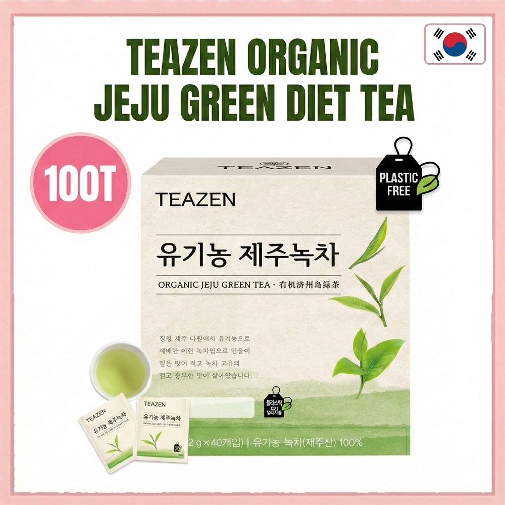 [HÀN QUỐC] Trà xanh TEAZEN Jeju 100T (+ Quà tặng miễn phí) | Trà ăn kiêng Zero Sugar 0kcal