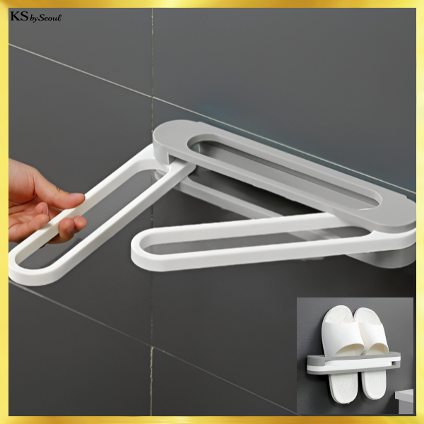 [Daiso Korea] Giá đỡ dép phòng tắm dính treo tường không khoan